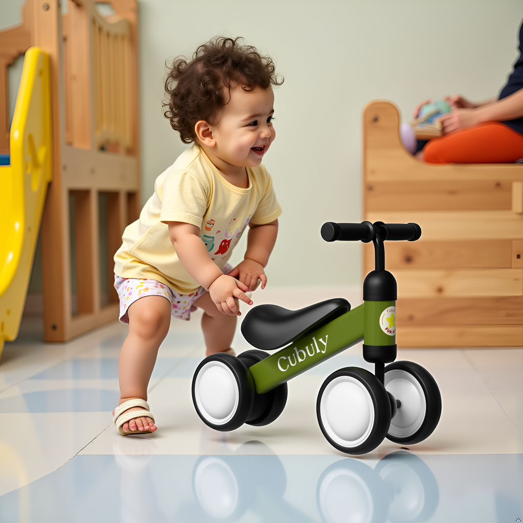 CUBULY Green Baby Balance Bike