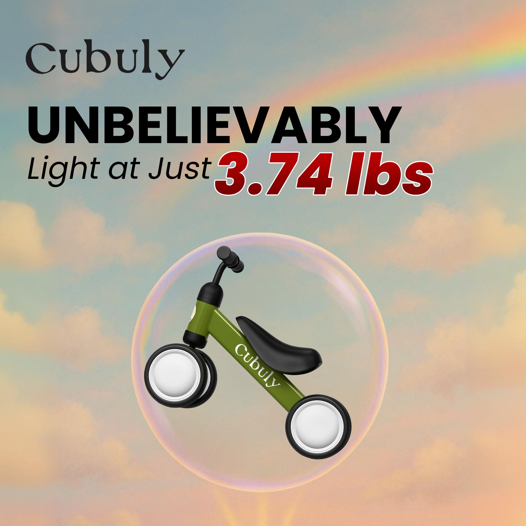 CUBULY Green Baby Balance Bike