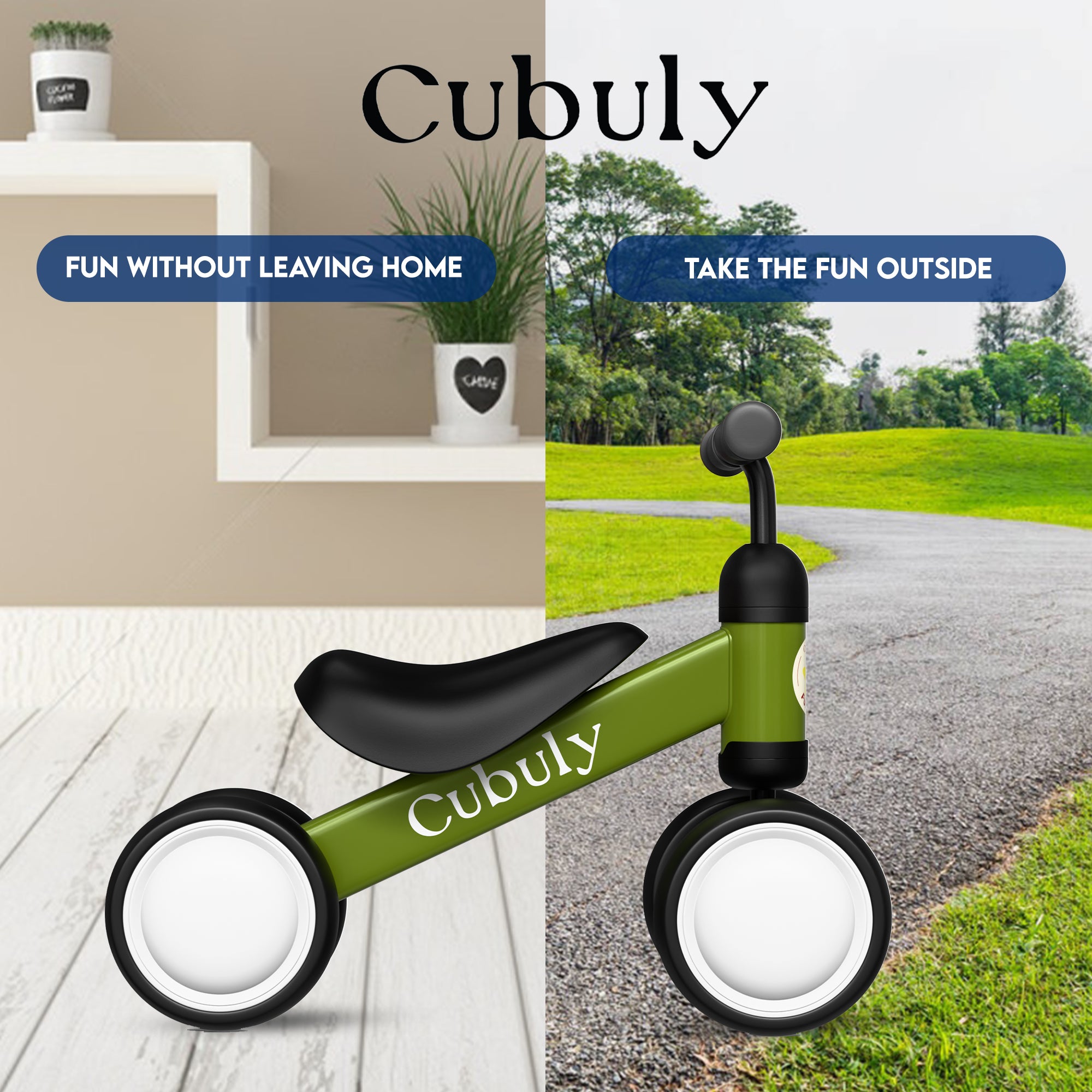 CUBULY Green Baby Balance Bike