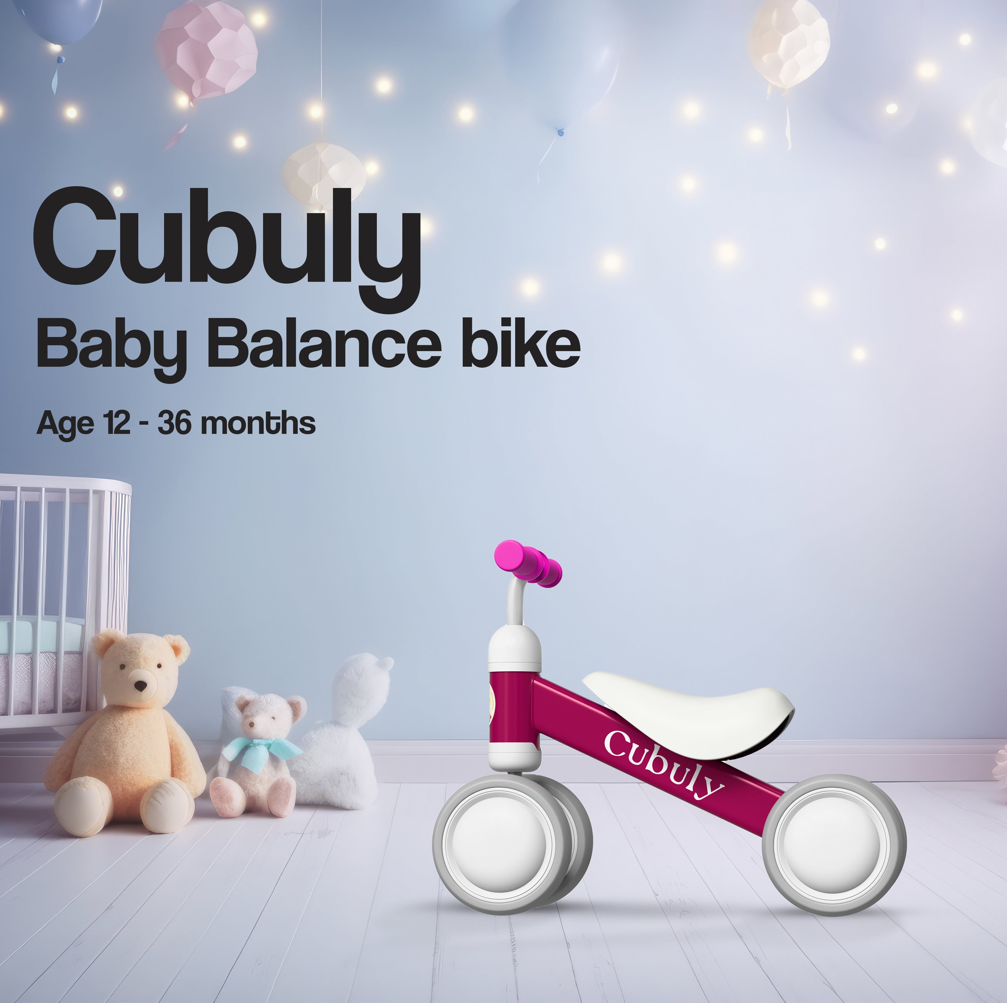 CUBULY Pink Baby Balance Bike