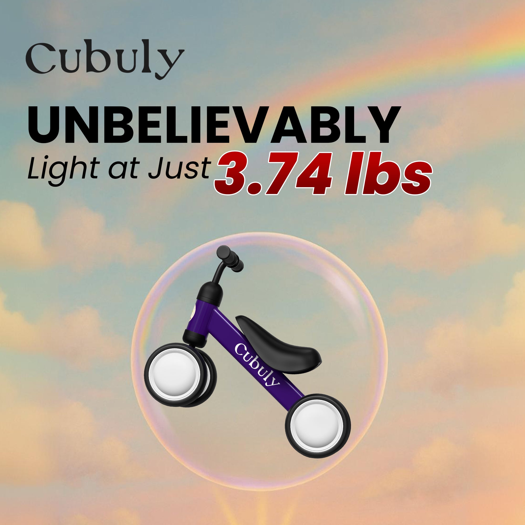 CUBULY Purple Baby Balance Bike