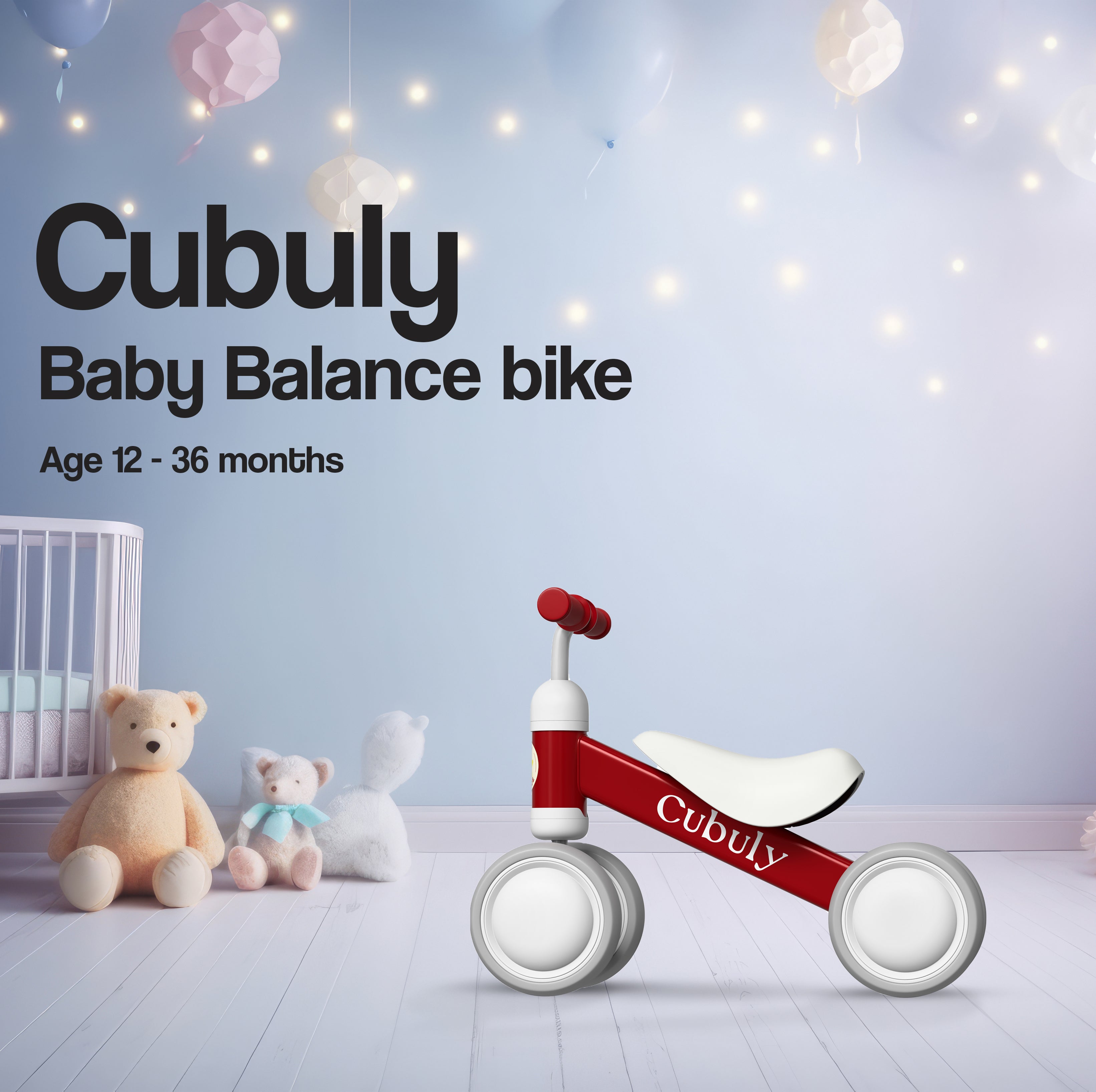 CUBULY Red Baby Balance Bike