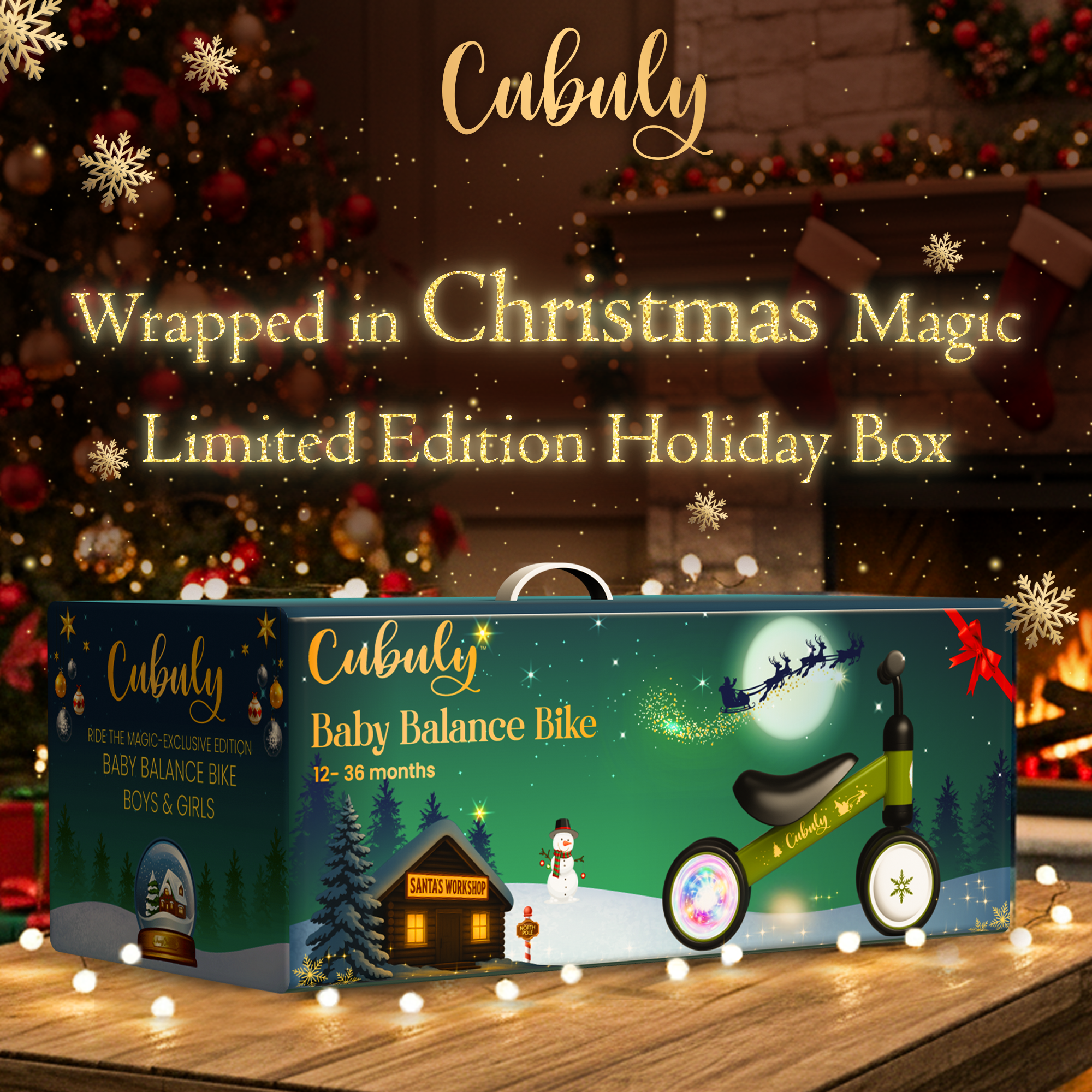 CUBULY Green Baby Balance Bike Exclusive