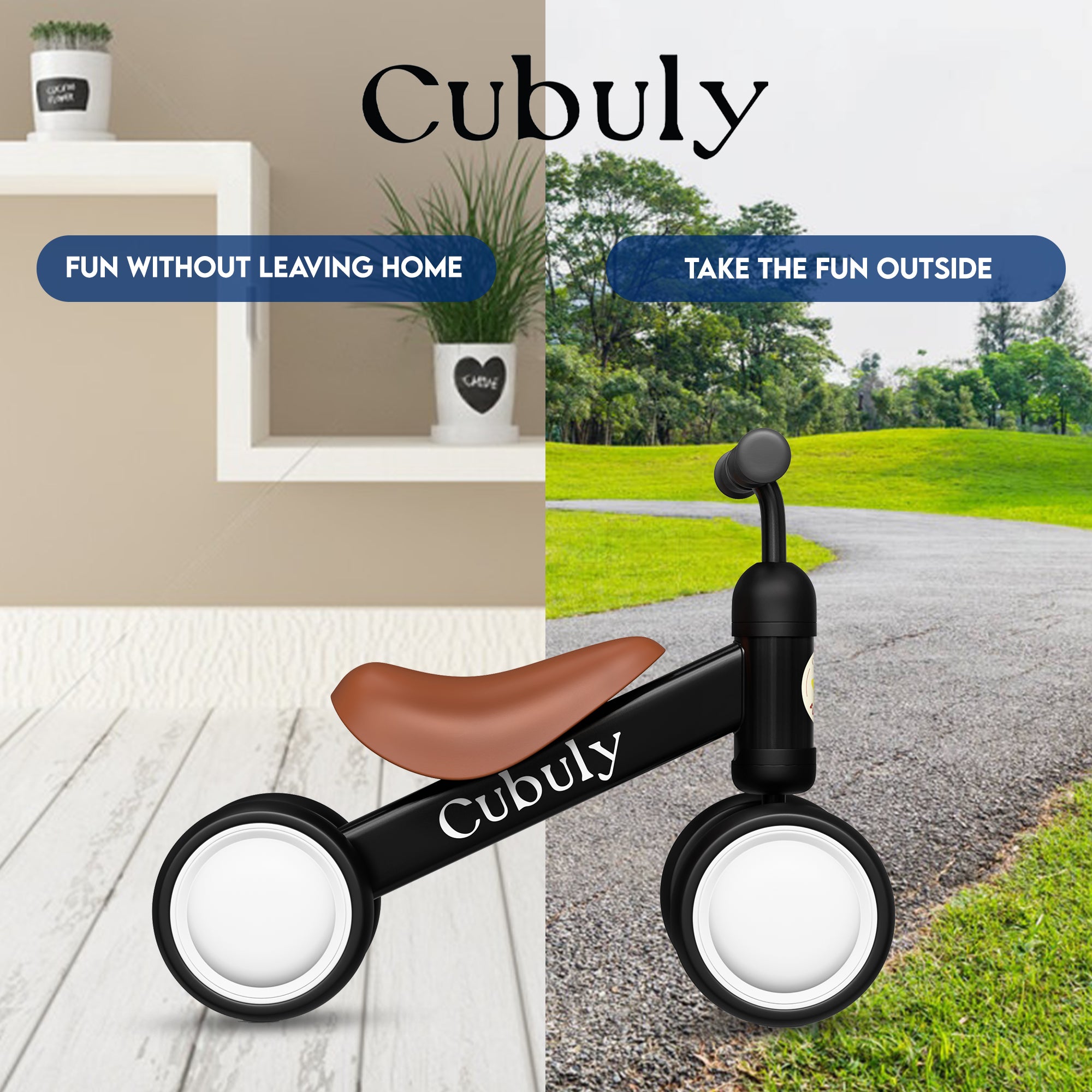 CUBULY Black Baby Balance Bike