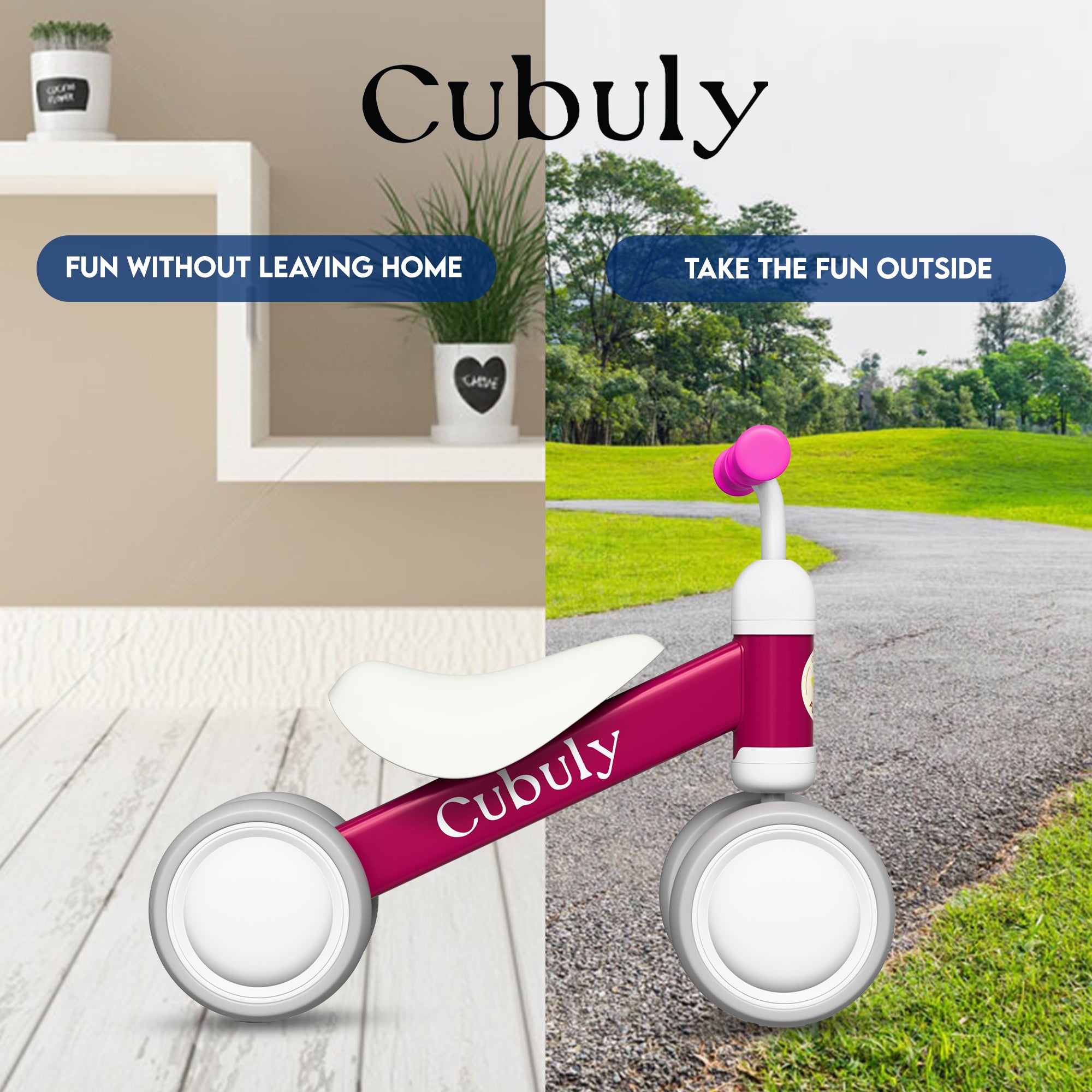 CUBULY Pink Baby Balance Bike
