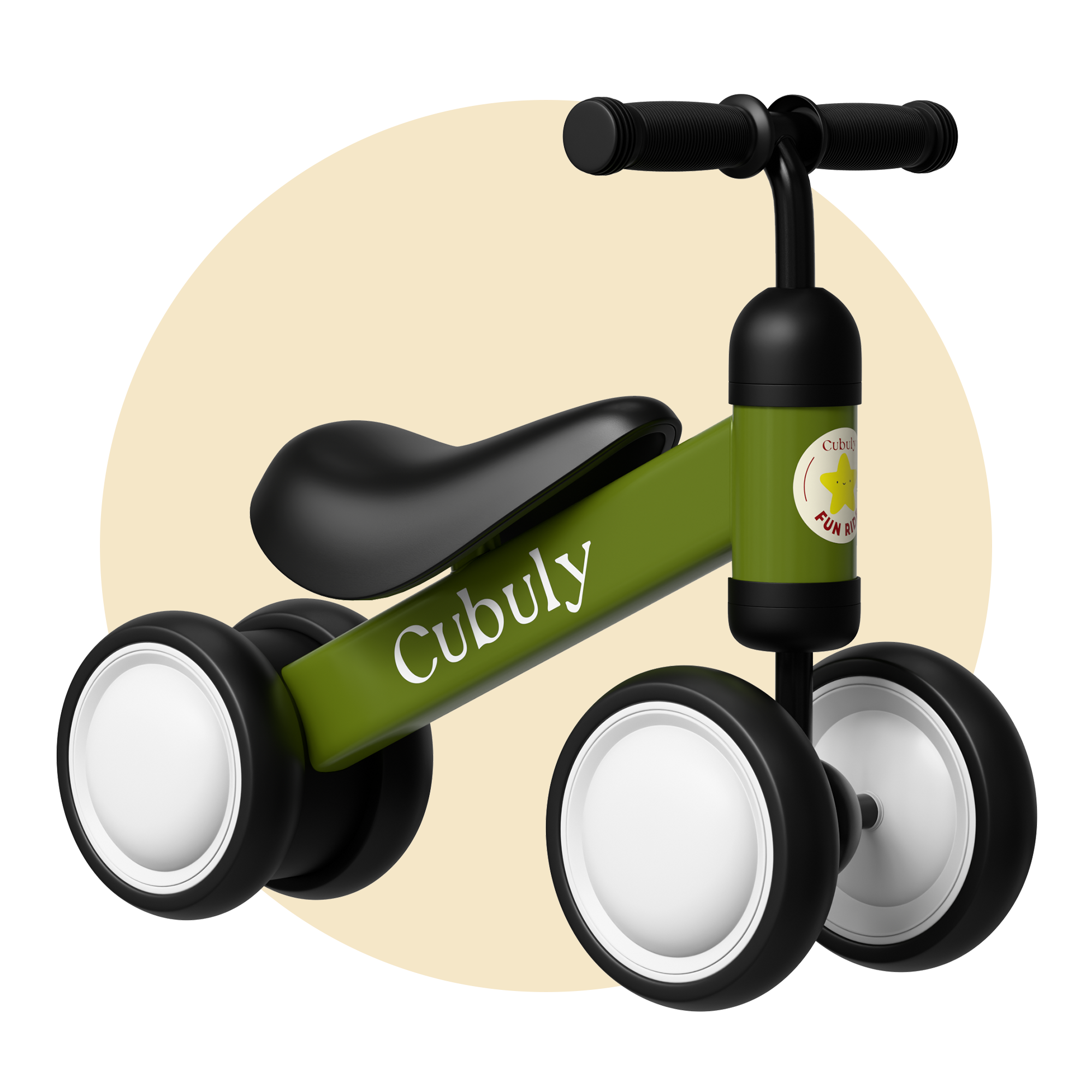 CUBULY Green Baby Balance Bike