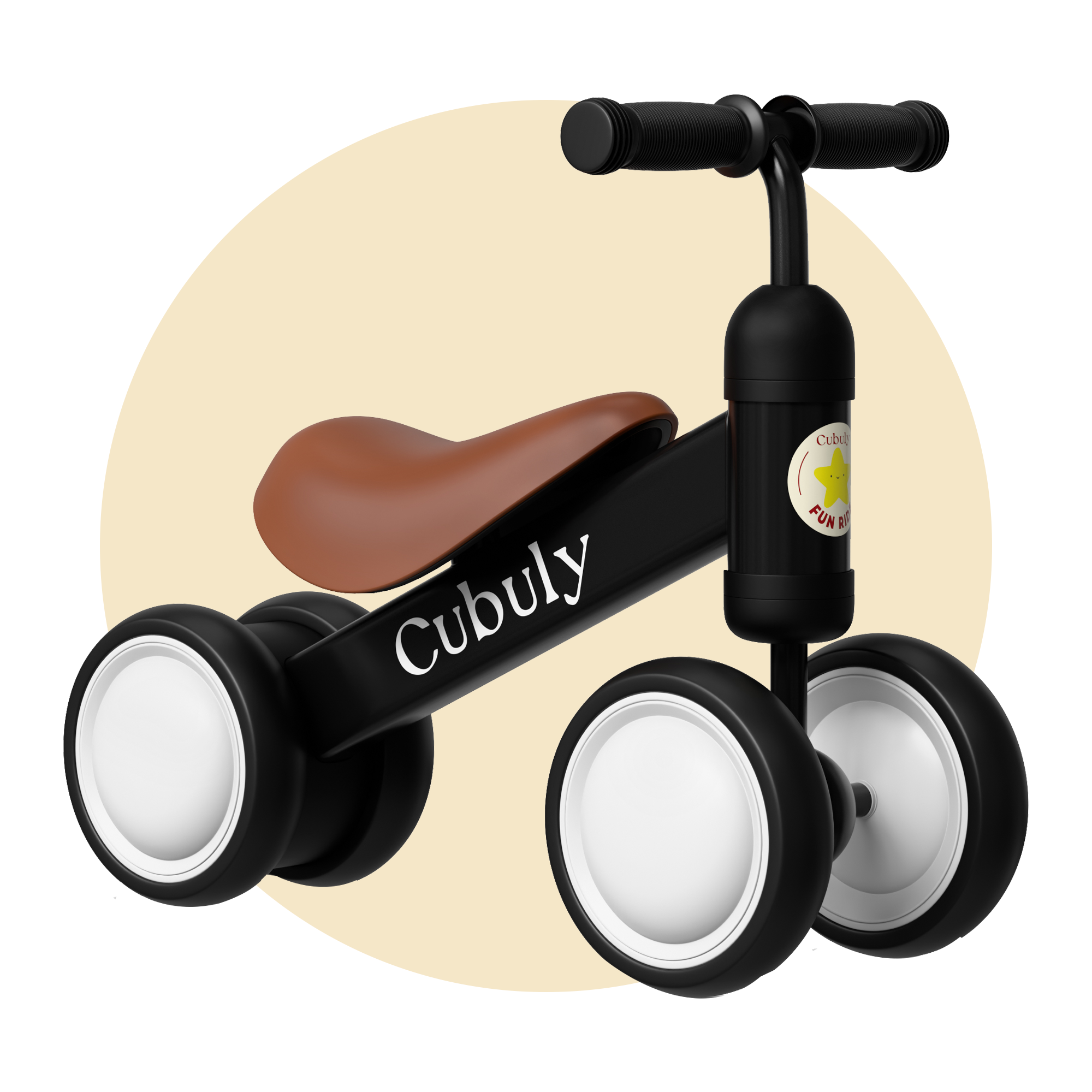 CUBULY Black Baby Balance Bike