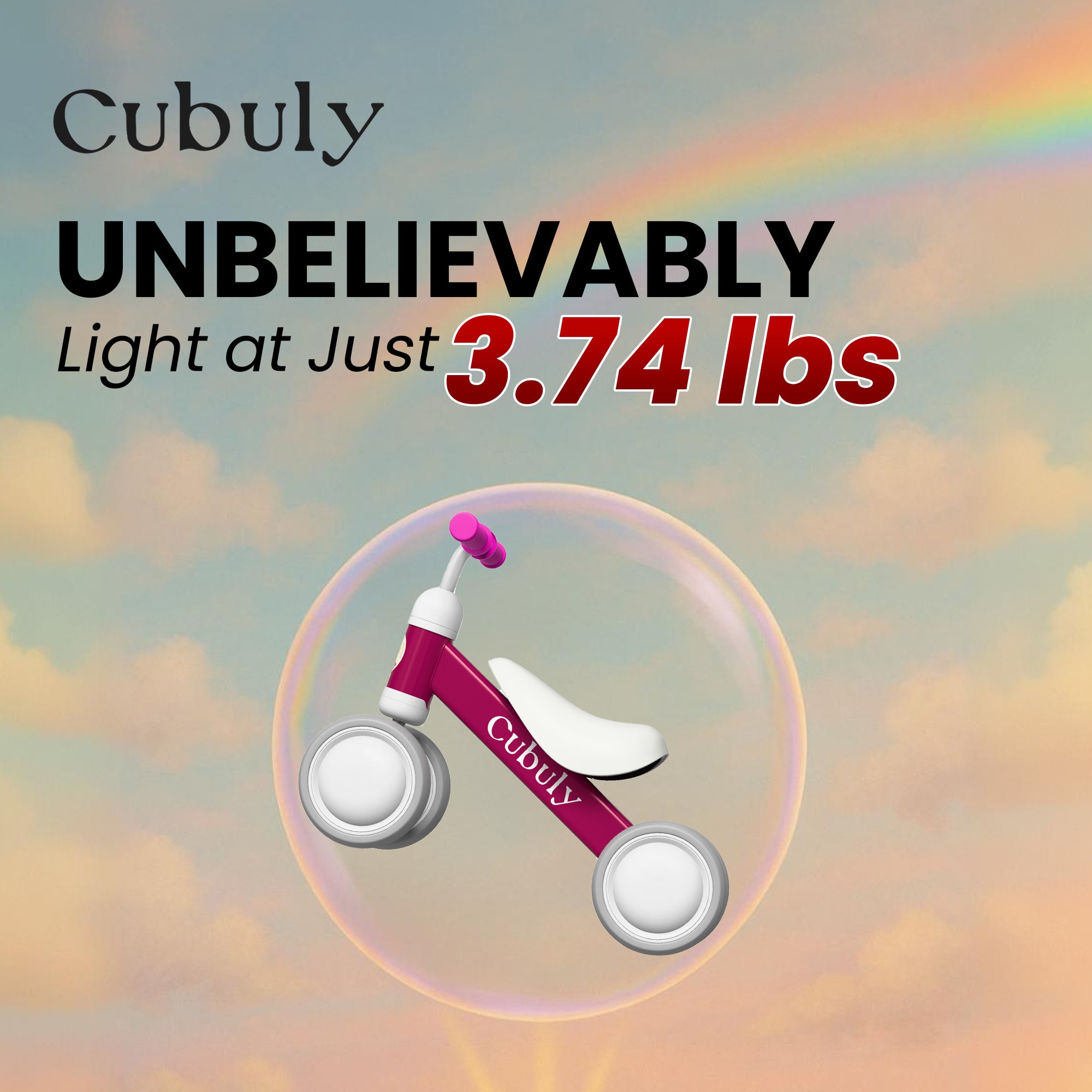 CUBULY Pink Baby Balance Bike