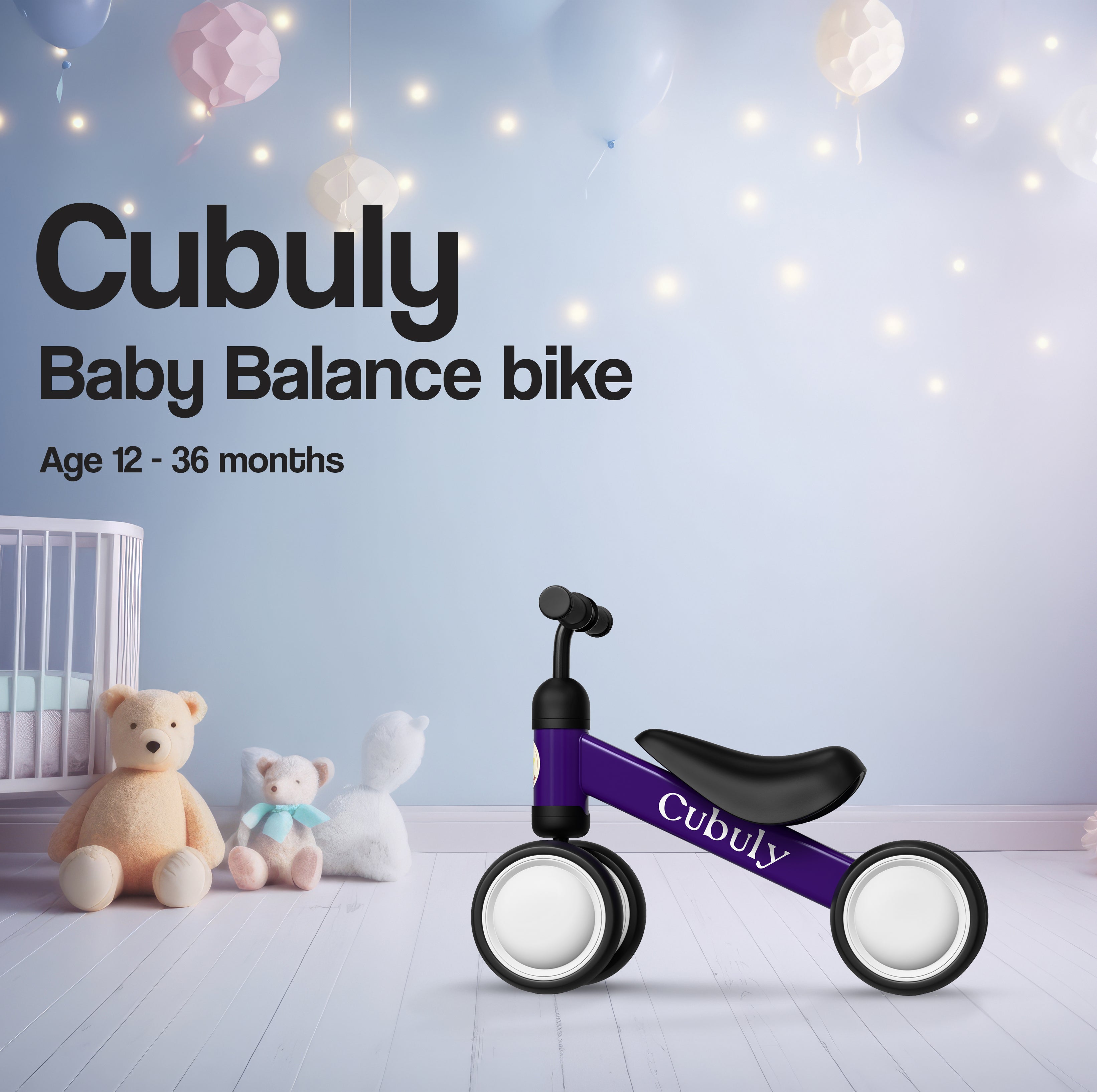 CUBULY Purple Baby Balance Bike