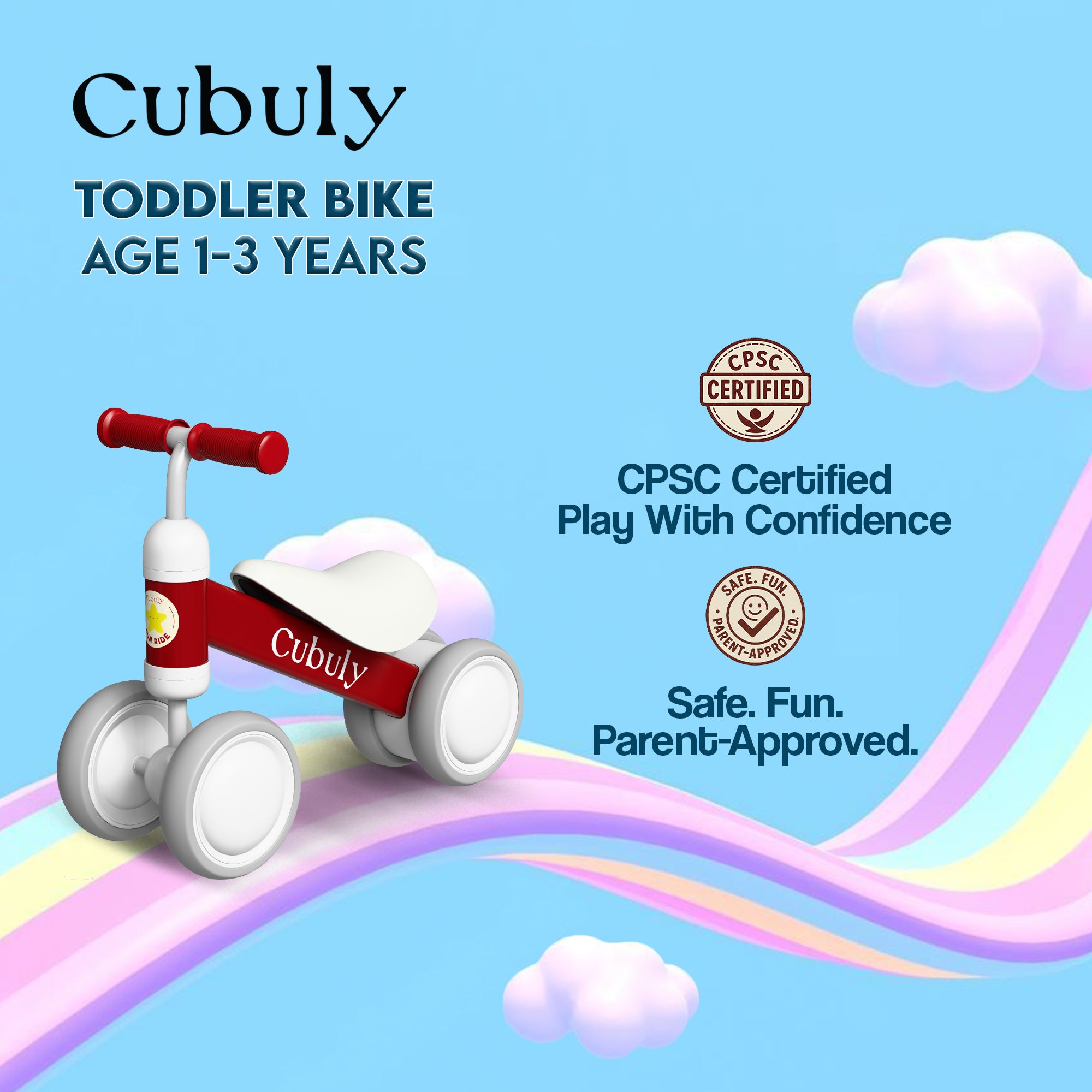CUBULY Red Baby Balance Bike